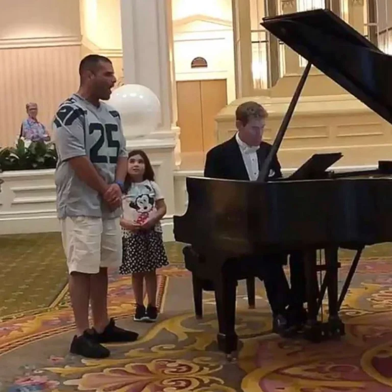 Seeing Her Father Sing “Ave Maria” Brings Tears to Her Eyes